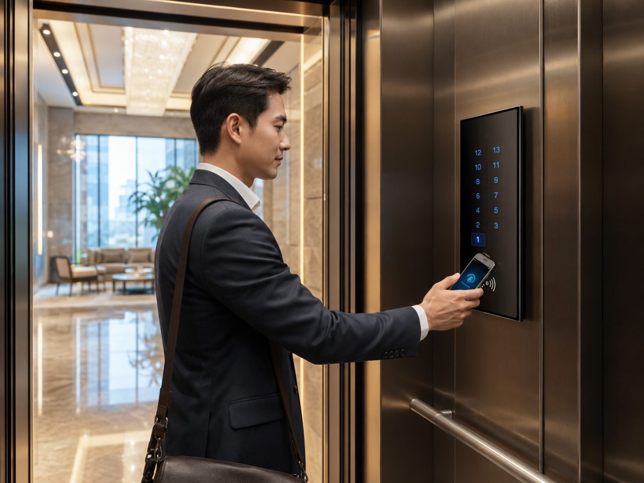 Lợi ích vượt trội khi đầu tư màn hình cảm ứng thang máy NFC