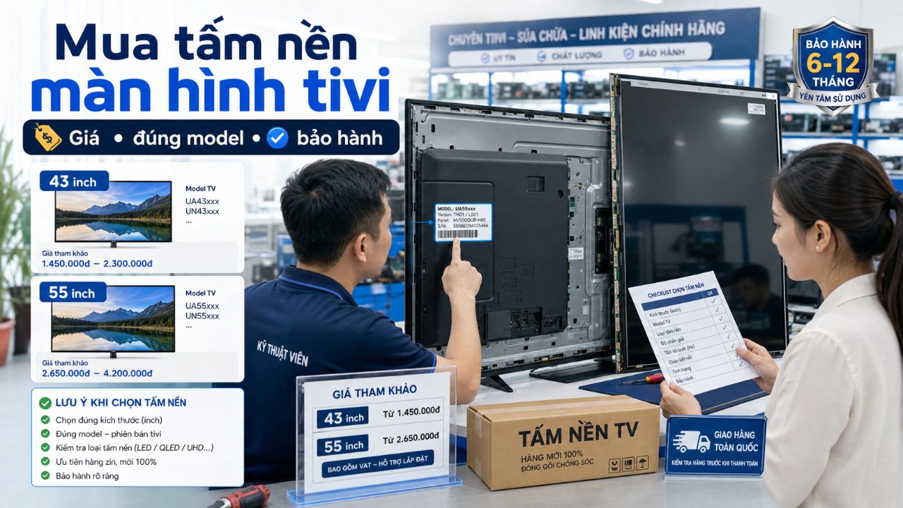 Mua tấm nền màn hình tivi: Giá và cách chọn đúng