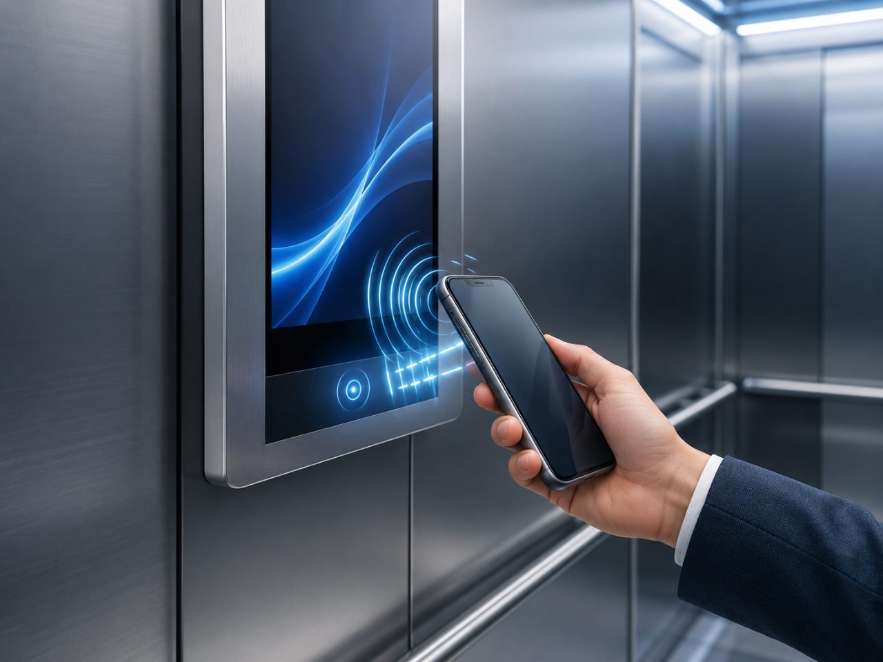 Nguyên lý hoạt động của kết nối NFC trong không gian thang máy