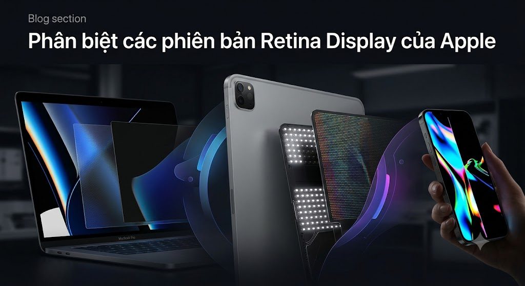 Phân biệt các phiên bản Retina Display của Apple