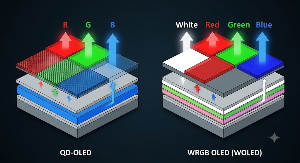 QD-OLED và WRGB OLED hay WOLED là gì?