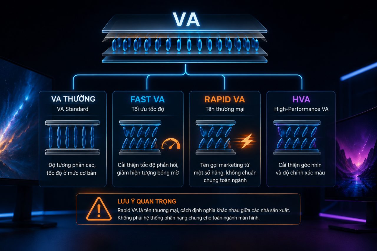Rapid VA, HVA và T Screen Pro HVA có nghĩa là gì?