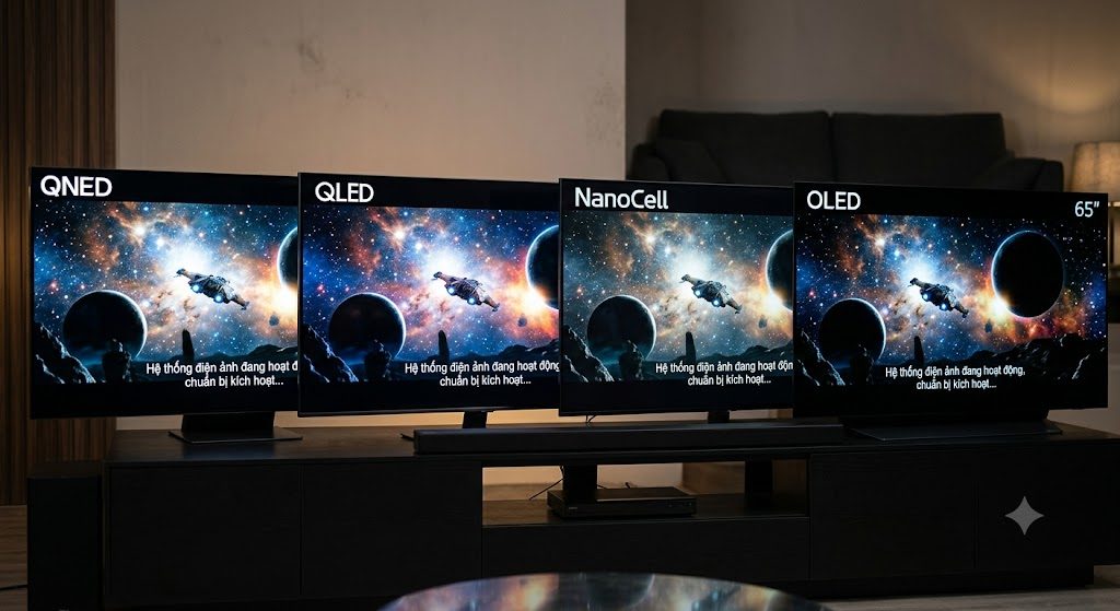 So sánh QNED, QLED, NanoCell và OLED về chất lượng hình ảnh