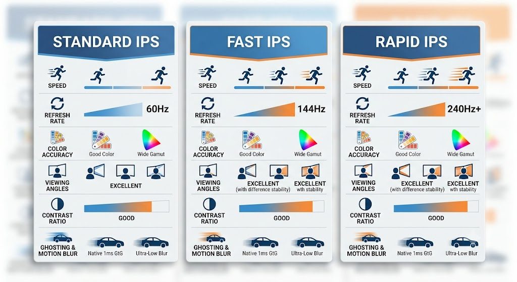 So sánh Rapid IPS và Fast IPS chi tiết