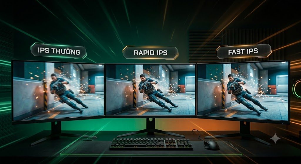So sánh Rapid IPS với IPS thường và Fast IPS