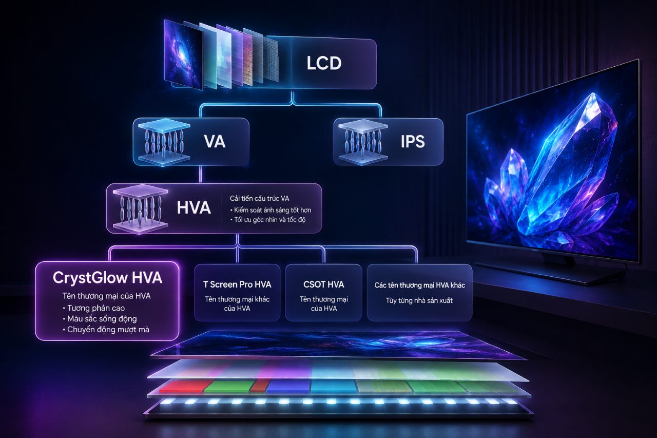 Tấm nền CrystGlow HVA là gì?