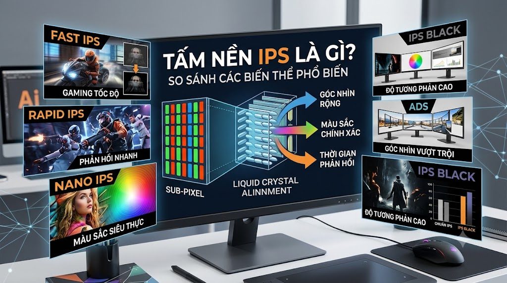 Tấm nền IPS là gì? So sánh Fast, Nano, ADS