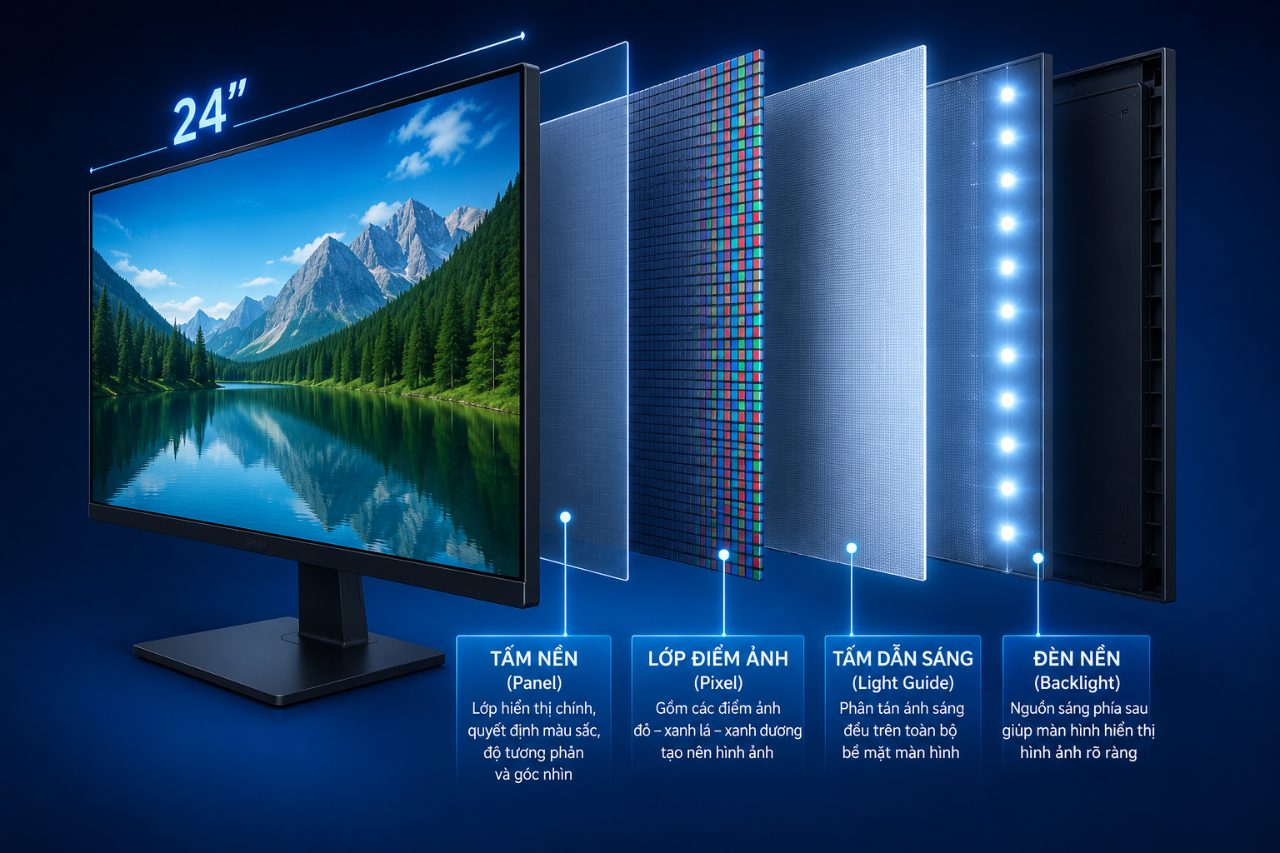 Tấm nền màn hình 24 inch là gì và có vai trò ra sao?