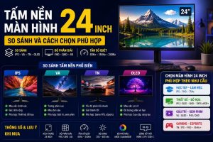 Tấm nền màn hình 24 inch: So sánh và cách chọn