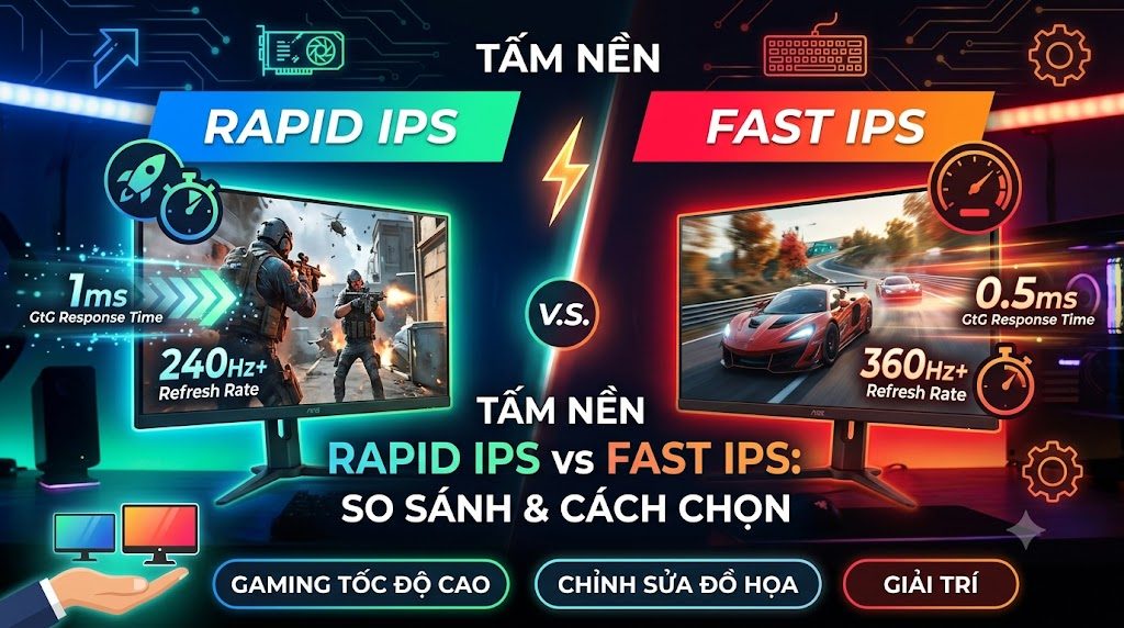 Tấm nền Rapid IPS và Fast IPS: So sánh chi tiết