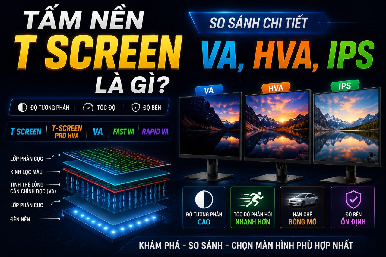 Tấm nền T Screen là gì? So sánh VA, HVA, IPS