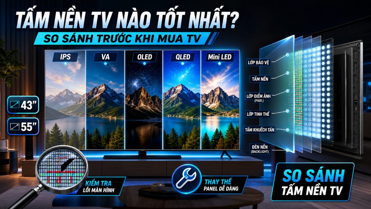 Tấm nền tivi nào tốt nhất? So sánh trước khi mua