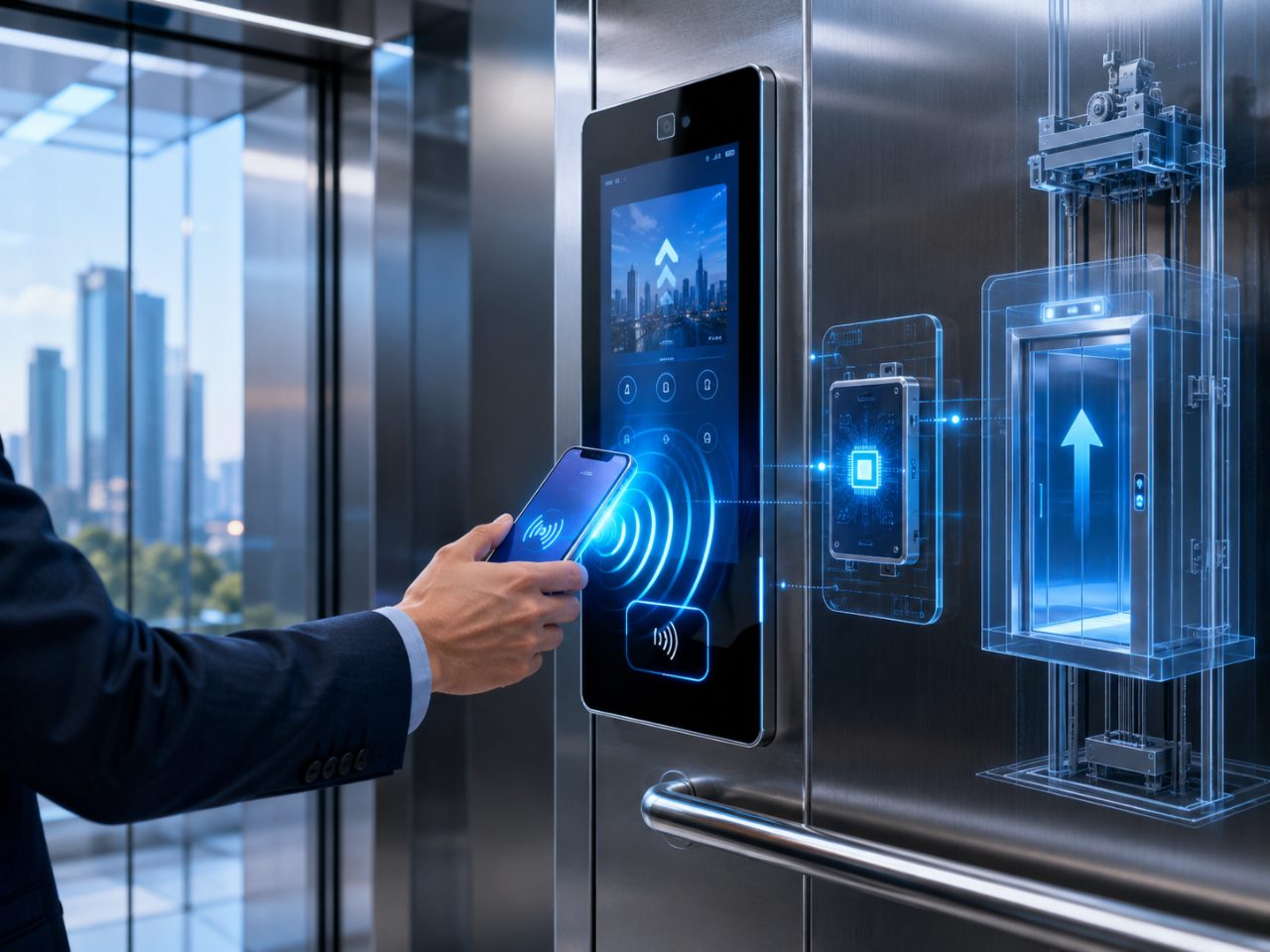 Tổng quan về màn hình thang máy NFC và nguyên lý hoạt động