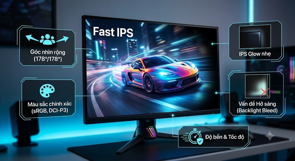 Ưu nhược điểm và độ bền của tấm nền Fast IPS