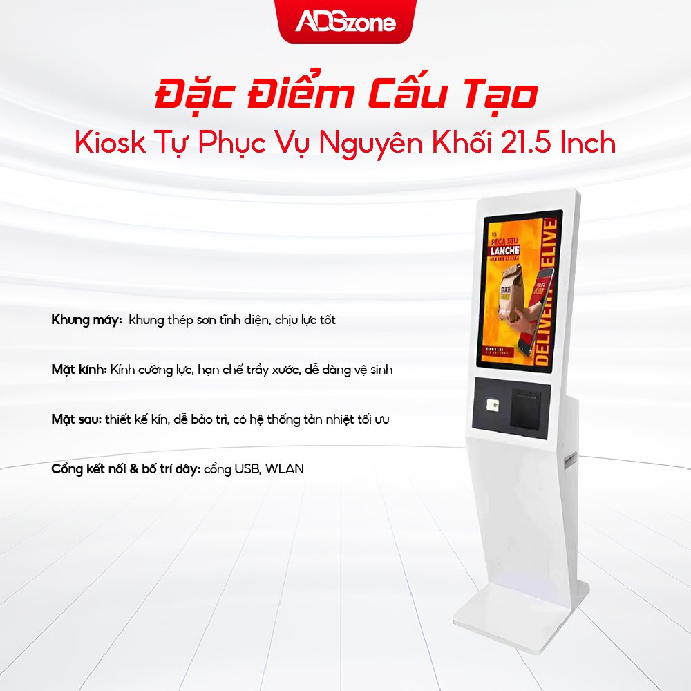 Đặc Điểm Cấu Tạo Kiosk Nguyên Khối Hoạt Động Tốt Cho Môi Trường Thương Mại