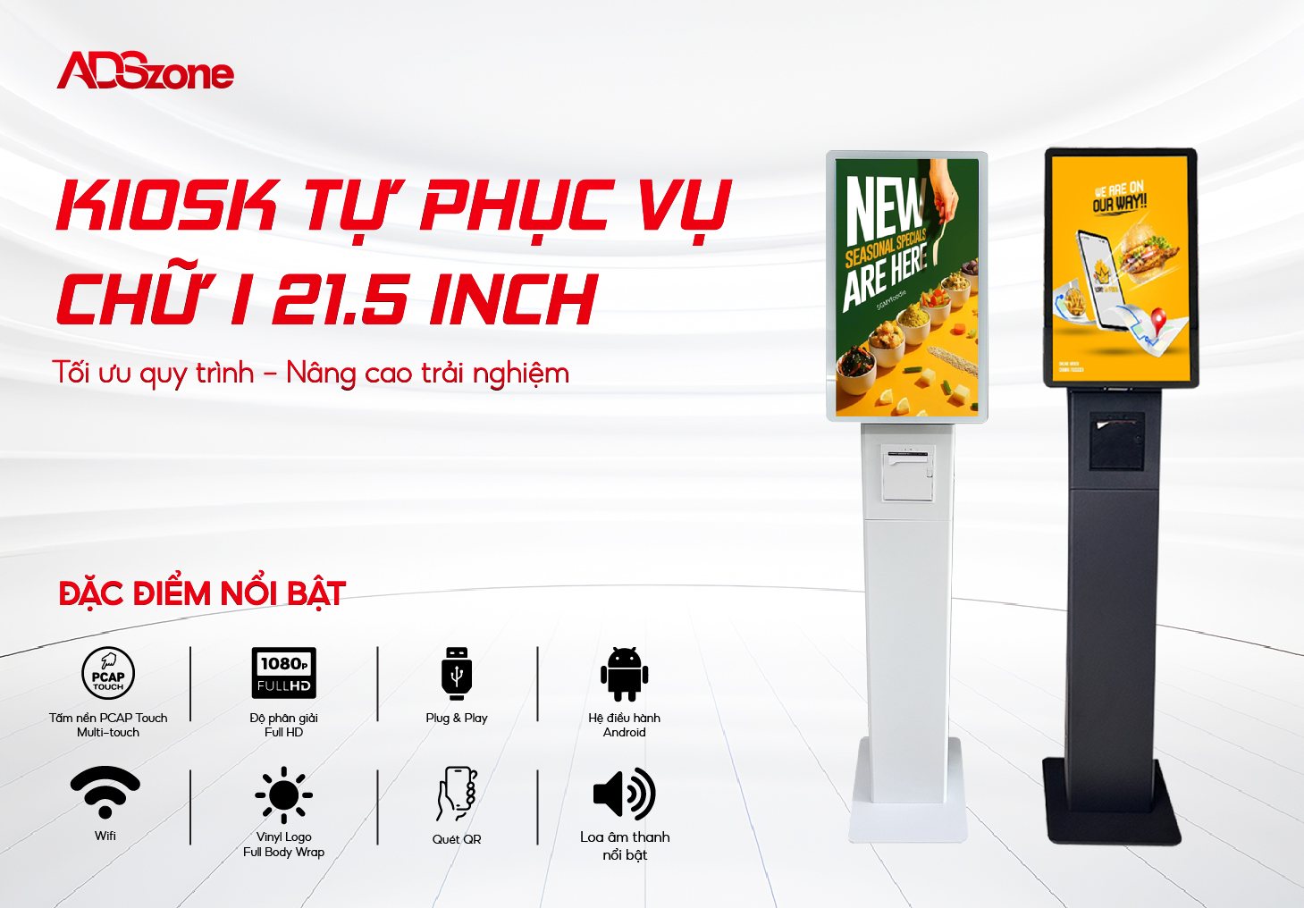 Kiosk Bán Hàng Thông Minh Dáng Chữ I