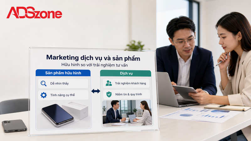 Marketing dịch vụ là gì và phân biệt với marketing sản phẩm