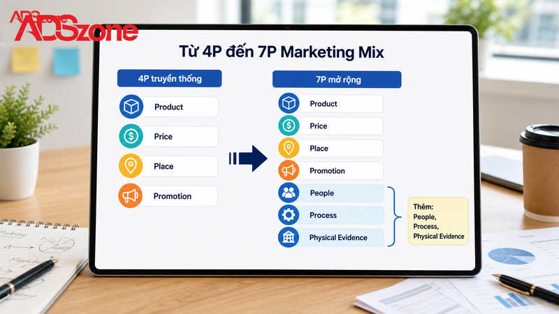 Mô hình 7 Marketing P là gì? Nguồn gốc từ 4P truyền thống