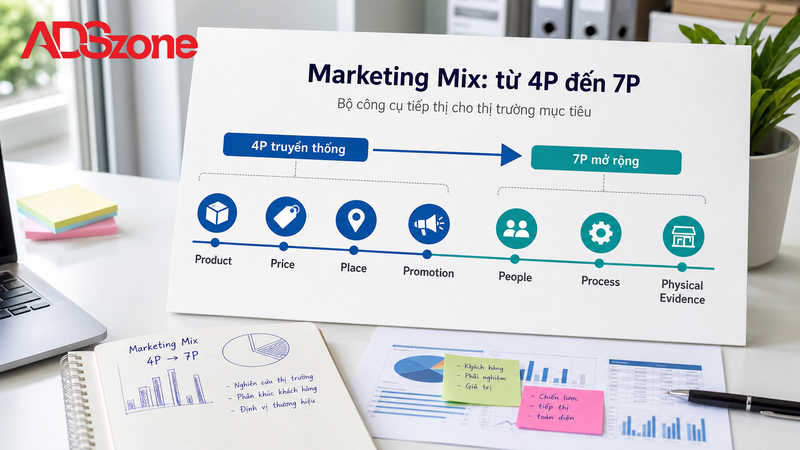 Tổng quan về Marketing Mix và sự tiến hóa từ 4P sang 7P
