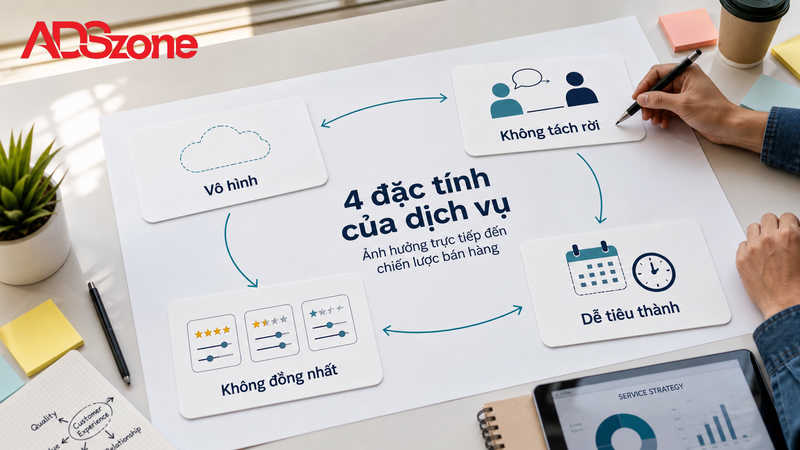4 Đặc tính của marketing dịch vụ tác động đến chiến lược bán hàng