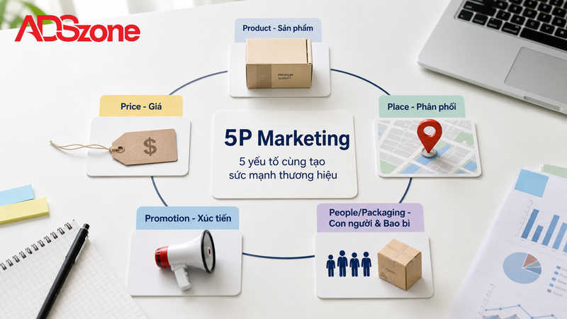 5 yếu tố cấu thành trong mô hình 5P Marketing