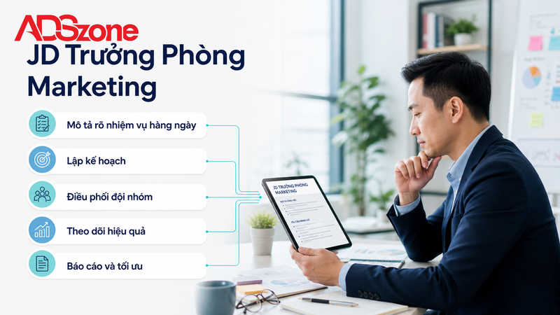 Bản mô tả công việc (JD) chi tiết của Trưởng phòng Marketing