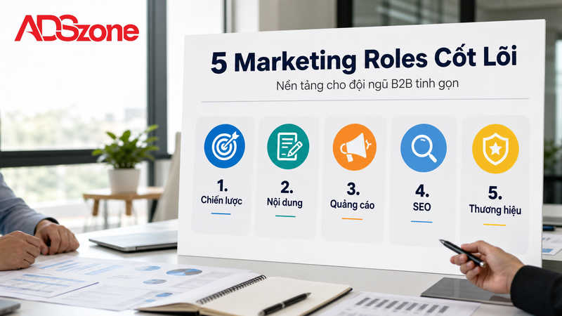 Chi tiết 5 marketing roles cốt lõi trong doanh nghiệp hiện đại