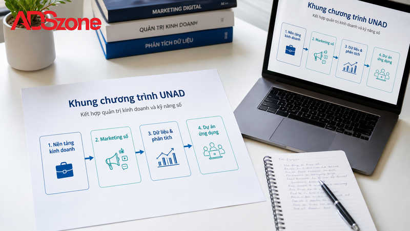 Chi tiết khung chương trình đào tạo Marketing y Negocios Digitales UNAD