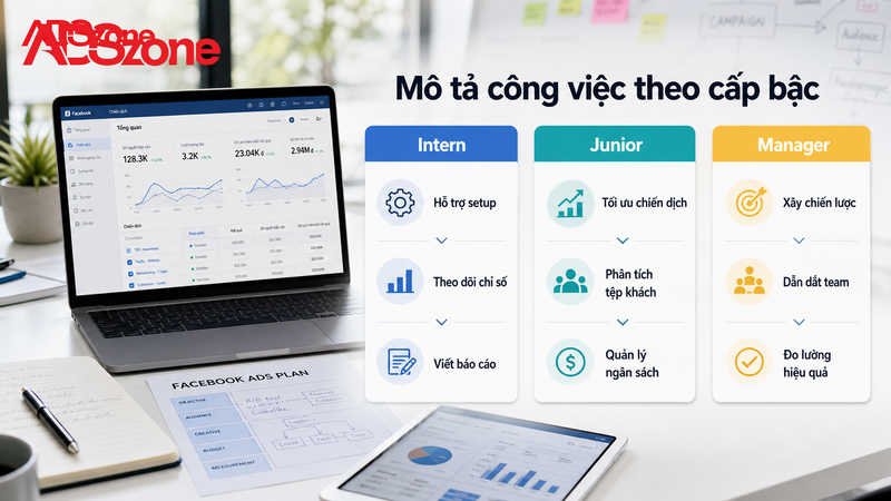 Chi Tiết Mô Tả Công Việc Facebook Marketing Theo Cấp Bậc