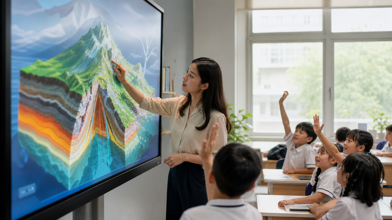 Màn hình tương tác - 'Trái tim' trung tâm của lớp học thông minh