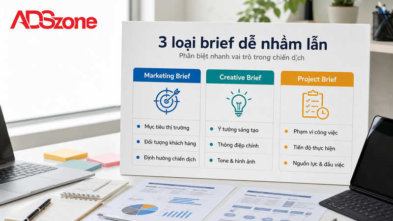 Phân biệt Marketing Brief, Creative Brief và Project Brief
