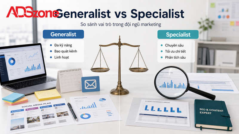 Phân biệt Marketing Generalist và Specialist chi tiết nhất
