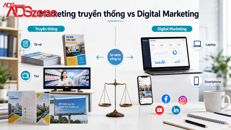 Phân biệt Marketing truyền thống và Digital Marketing