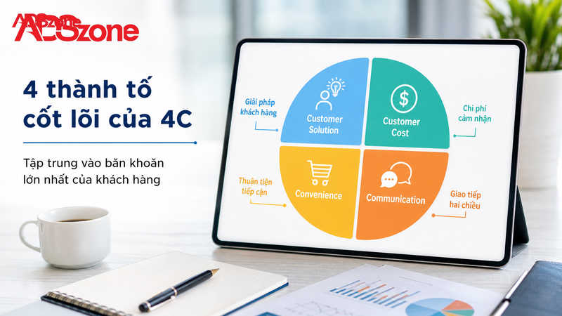 Phân tích 4 thành tố cốt lõi trong mô hình 4C Marketing