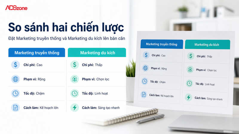 So sánh Marketing du kích và Marketing truyền thống
