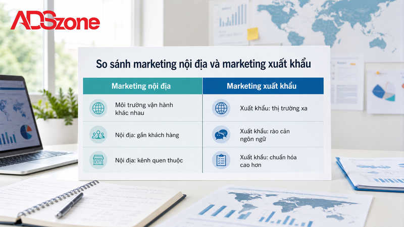 So sánh marketing nội địa và marketing xuất khẩu có gì khác biệt?