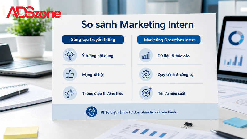 So Sánh Vị Trí Marketing Operations Intern Với Các Vị Trí Marketing Intern Khác