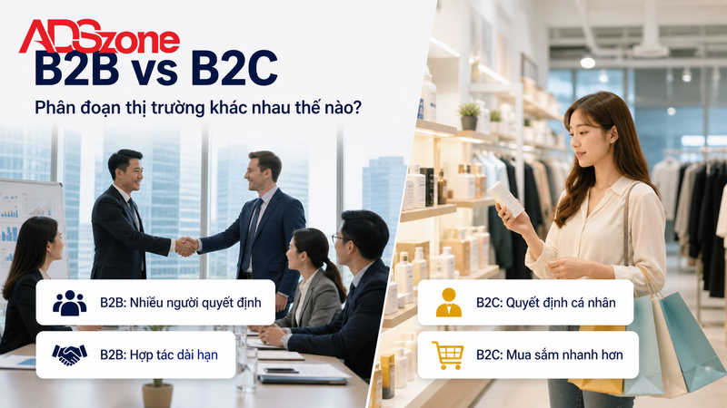 Điểm khác biệt giữa phân đoạn thị trường B2B và B2C