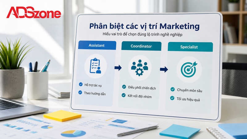 Phân biệt Marketing Coordinator, Marketing Specialist và các vị trí liên quan