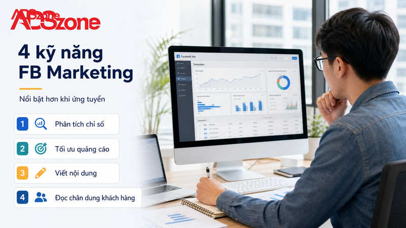 4 Kỹ Năng Chuyên Môn Bắt Buộc Để Làm FB Marketing