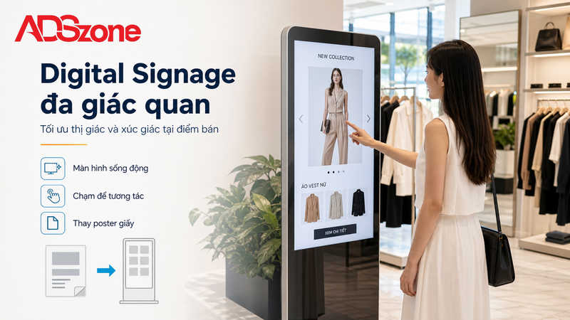 Bứt phá marketing thị giác và xúc giác bằng Digital Signage