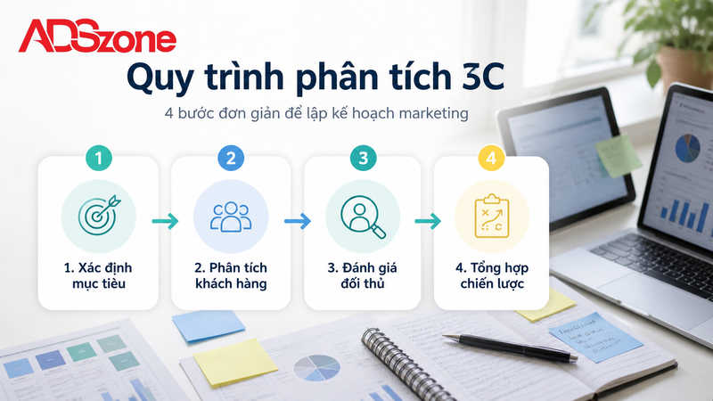 Các bước phân tích 3C trong marketing cho người mới bắt đầu