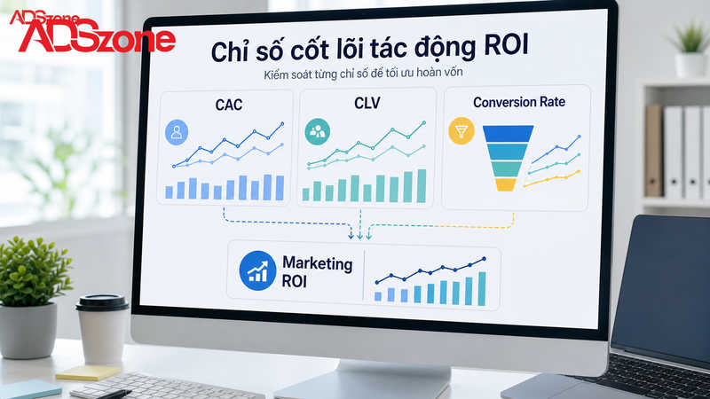 Các chỉ số cốt lõi tác động trực tiếp đến chỉ số Marketing ROI