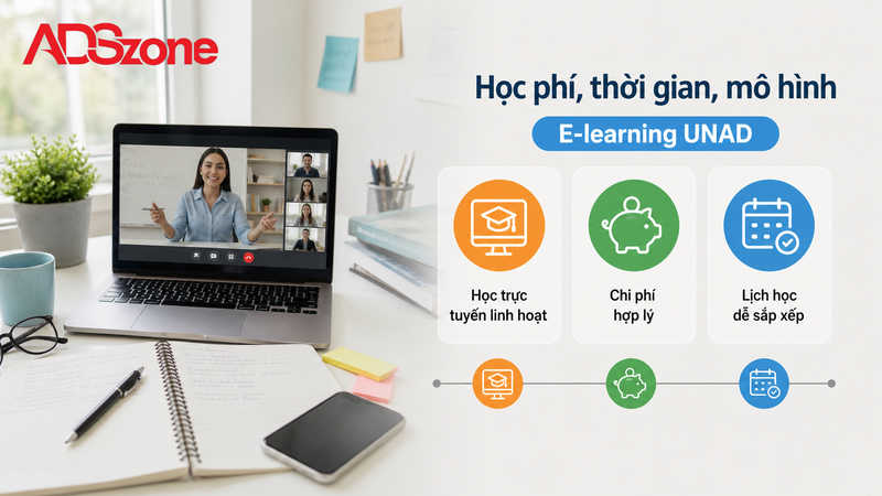 Học phí, thời gian đào tạo và mô hình học trực tuyến tại UNAD