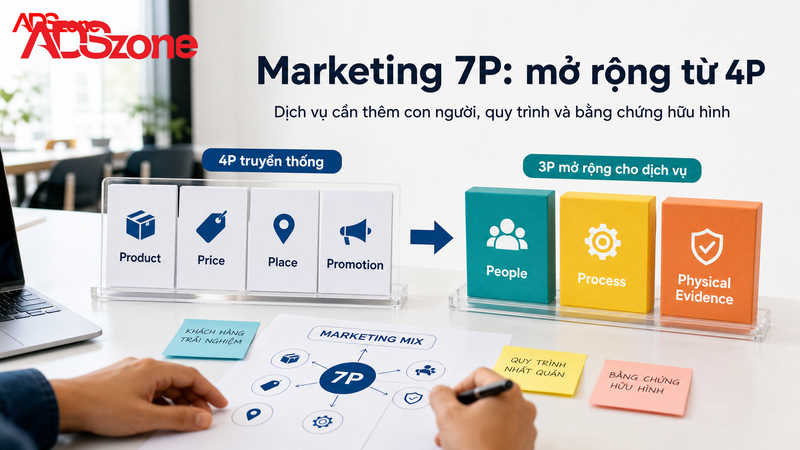 Mô hình Marketing 7P là gì? 3 yếu tố mở rộng trong ngành dịch vụ