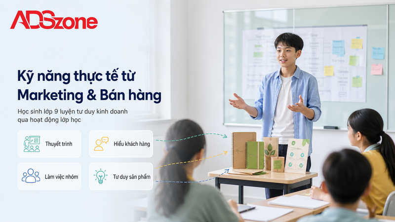 Môn học Marketing và Bán hàng lớp 9 mang lại những kỹ năng thực tế gì?