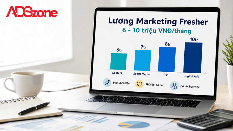 Mức lương và chế độ đãi ngộ vị trí Marketing Fresher hiện nay