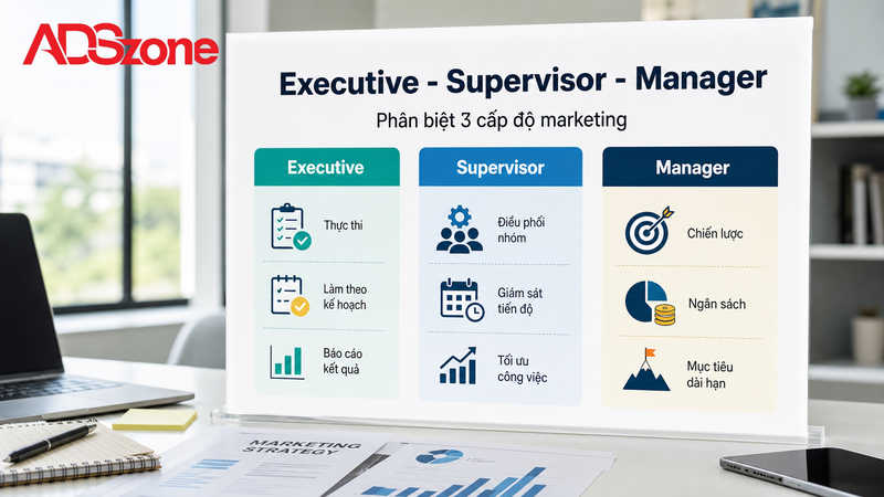 Phân Biệt Marketing Executive, Marketing Supervisor Và Marketing Manager