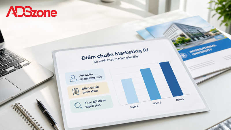 Phương thức xét tuyển và điểm chuẩn Marketing IU qua các năm