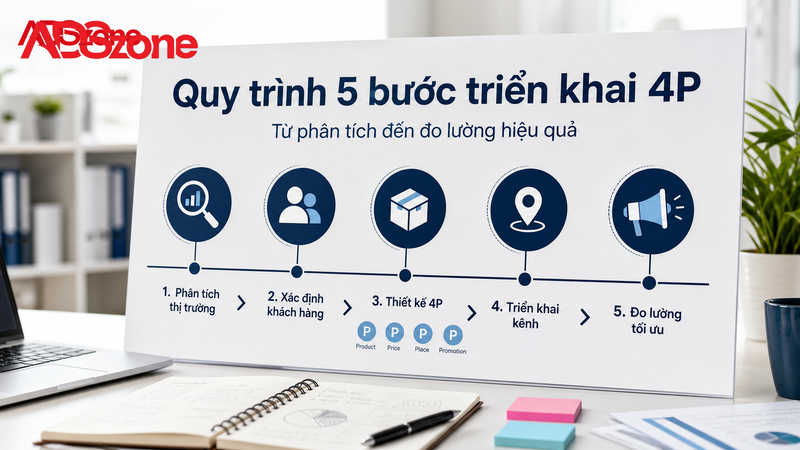 Quy trình 5 bước xây dựng chiến lược 4P Marketing hiệu quả